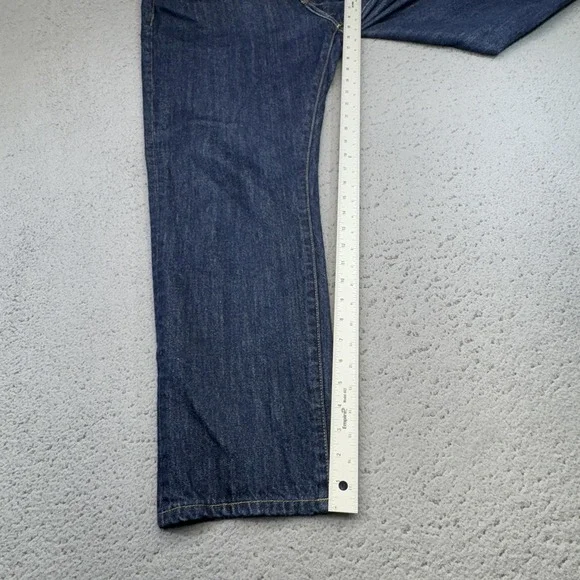 Sid Mashburn Jeans Mens 36x29 Blue Wide Leg Button Fly Indigo USA Made Tag 40x32